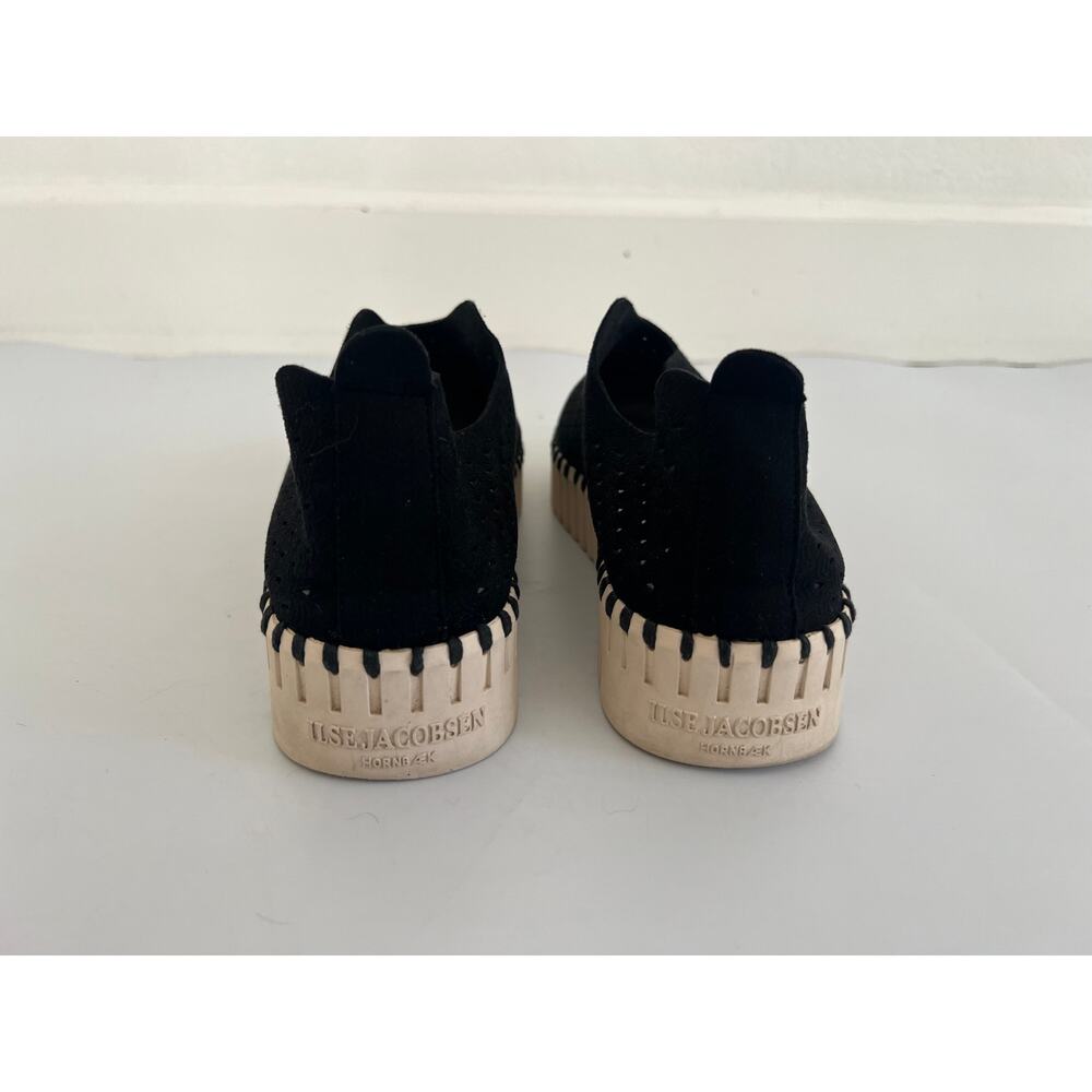 Ilse Jacobsen Womens 42 US 11.5/12 Black Slip On Leather Shoes Sneakers